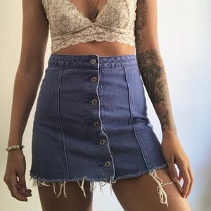Jean Button Down Skirt